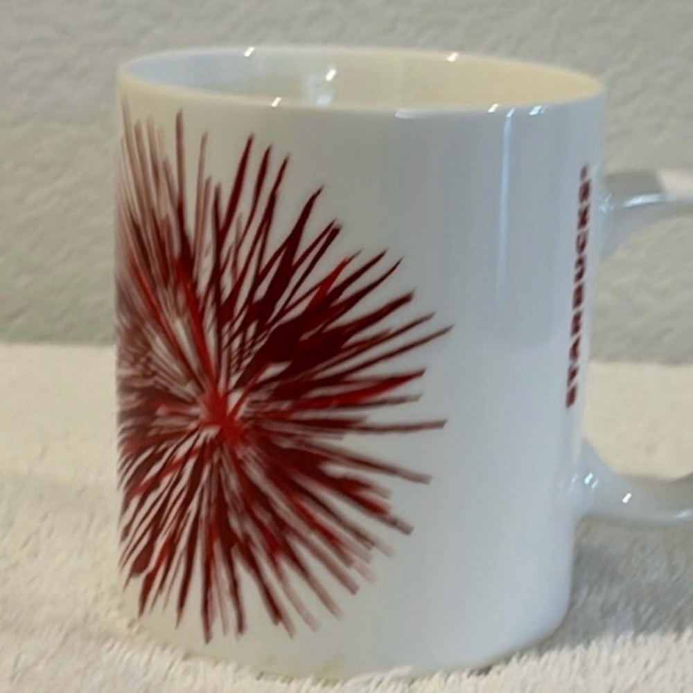 Starbucks red flower Sunburst Coffee Cup